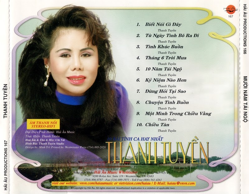 Hải Âu CD167 - Thanh Tuyền - Mười Năm Tái Ngộ-5
